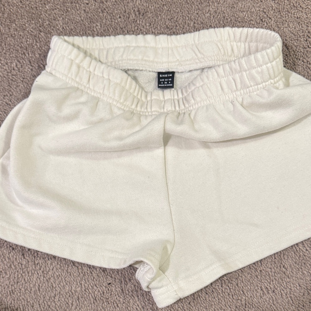 SHEIN Women's Cream Athletic Shorts